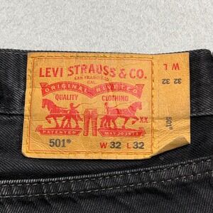 Vintage Levis Jeans 501 XX Original Fit Men 32x32 Faded Black Straight leg Y2k